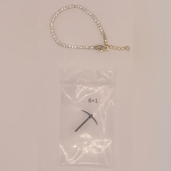 The GLD Shop 2.5mm CZ Yellow Gold Plated Tennis Bracelet 6” + 1” - Picture 2 of 4